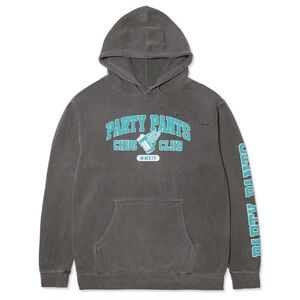 Party Pants Chug Club Pledge Washed Black Hoodie Size L NWT